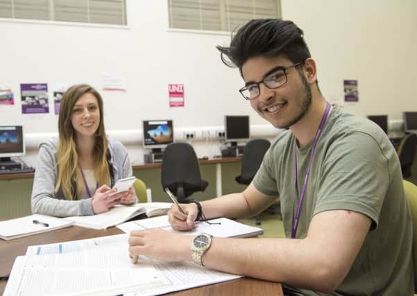 Students at West Nottinghamshire College, which is one fo the top-performing in England for A-level progress, according to government data. (PHOTO BY: Tracey Whitefoot)