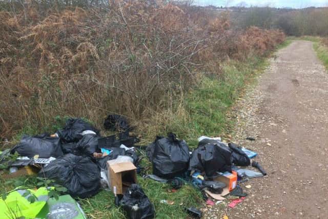 A large amount of waste, including general waste and car parts, was found fly tipped in Newlands Road, Mansfield, on December, 4, 2017.