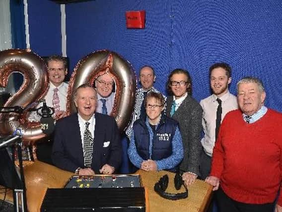 The Mansfield 103.2 team celebrate the stations 20th anniversary today
