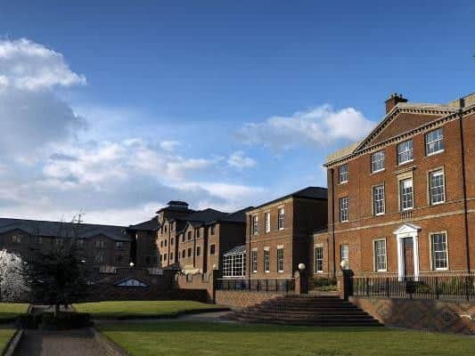 The Best Western Stoke-on-Trent Moat House, with Etruria Hall on the right.