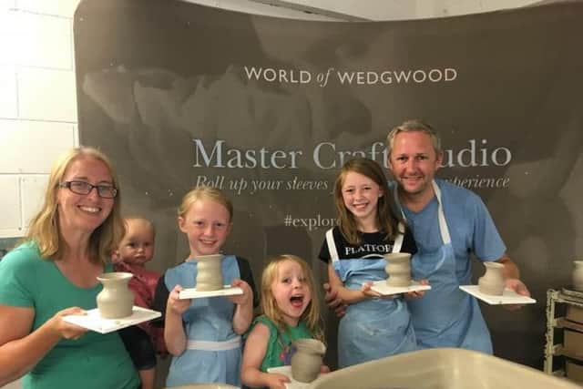 Making pots in the Master Craft Studio at the World of Wedgwood.