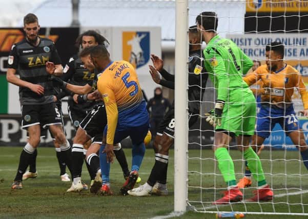 Picture Andrew Roe/AHPIX LTD, Football, EFL Sky Bet League Two, Mansfield Town v Macclesfield Town, One Call Stadium, 02/02/2019, K.O 3pm

Mansfield's Krystian Pearce restores his sides lead

Andrew Roe>>>>>>>07826527594