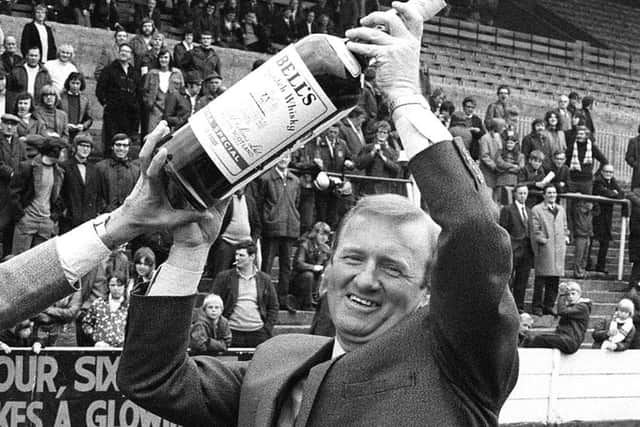 1972 Mansfield Stags Manager Danny Williams with Manager of month award