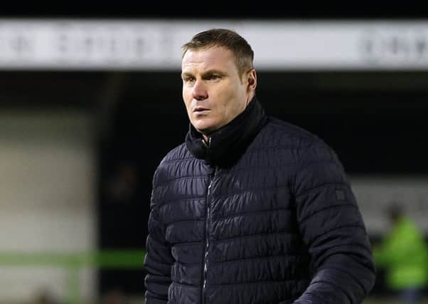 Picture by Gareth Williams/AHPIX.com; Football; Sky Bet League Two; Forest Green Rovers v Mansfield Town; 29/01/2019  KO 19:45; The New Lawn; copyright picture; Howard Roe/AHPIX.com; Stags boss David Flitcroft ahead of kick-off at Forest Green Rovers