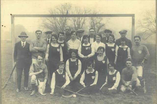 The old Mansfield hockey team from around a century ago