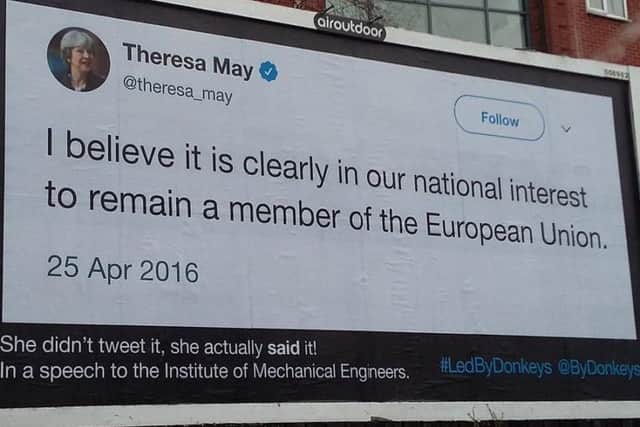 The billboard by Led By Donkeys
