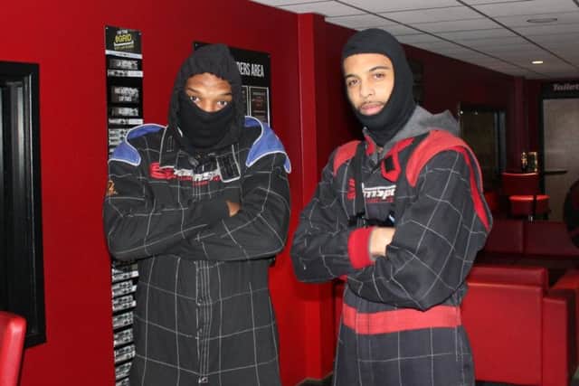 Krystian Pearce (left) and CJ Hamilton are ready for the off.