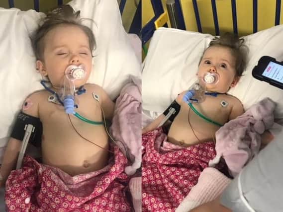 At Christmas Sienna had to have heart surgery at Leicester Glenfield hospital to close a hole she had in her heart.