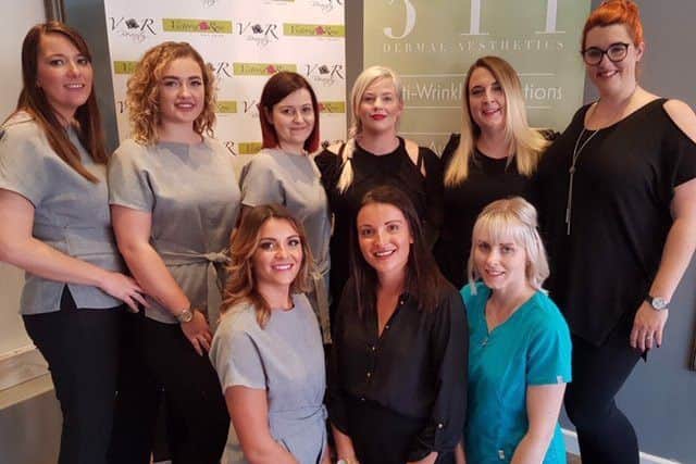 The successful team at the Victoria Rose hair and beauty salon in Mansfield Woodhouse.