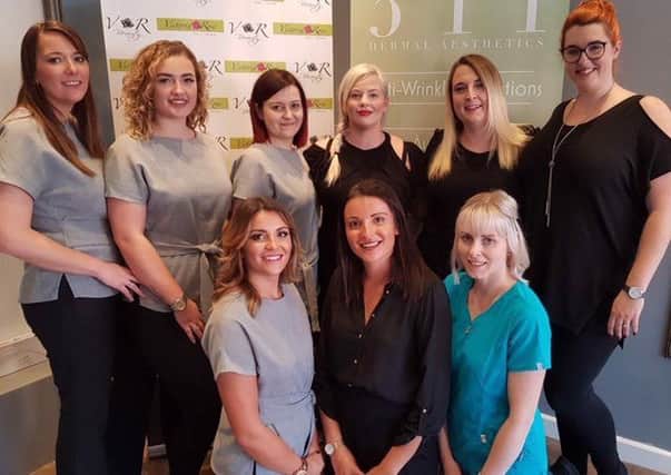 The successful team at the Victoria Rose hair and beauty salon in Mansfield Woodhouse.