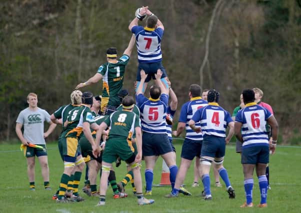 Mansfield Rugby Club in action.