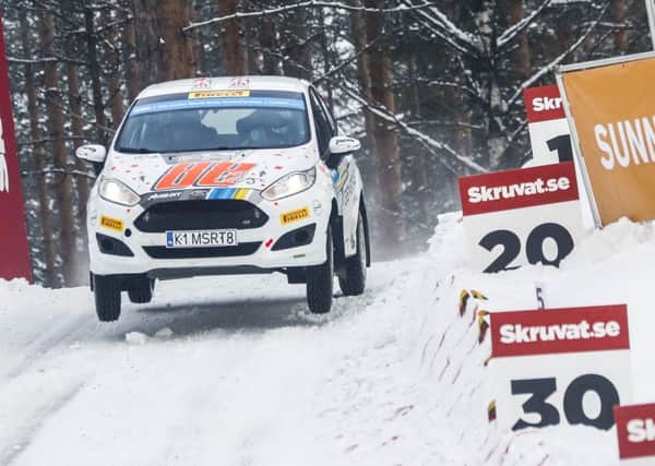 Snowy Sweden is what awaits Mansfield co-driver Phil Hall tomorrow. (PHOTO BY: M-Sport/JWRC)