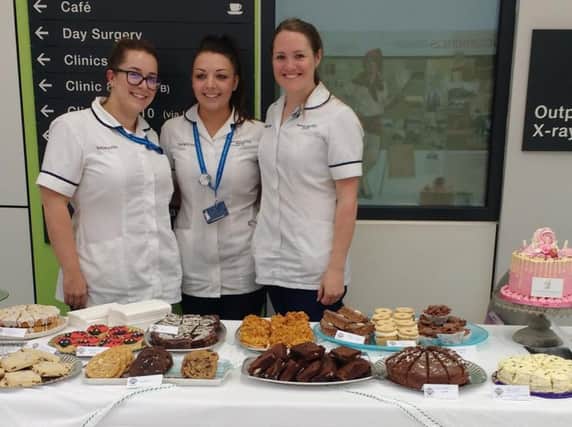 The radiology team raising almost 1,000 just from one cake sale.