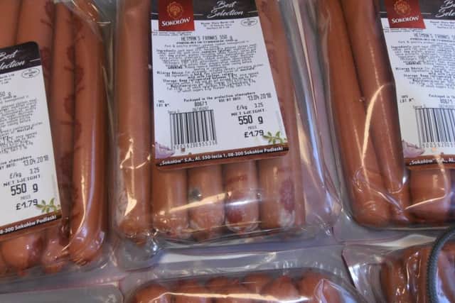 Out-of-date sausages that were on sale at the store. Picture: Mansfield District Council.