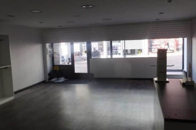 The interior of the store
