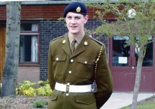 rossparry.co.uk/syndication/Mansfield Chad
Picture shows Private Lee Bonsall Private 24 yrs who was found hanged after suffering from post traumhasatic stress, The Afganistan war veteran died just a week after private Private Ashley Clarkson 23 yrs was also found hanged suffering the same condition and both from the same town Mansfield Nottinghamshire