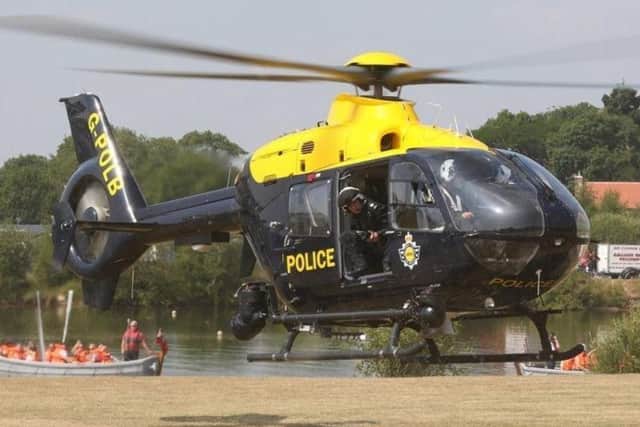 A police helicopter