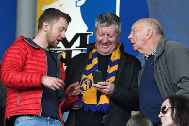 Mansfield Town fans ahead of kick-off.