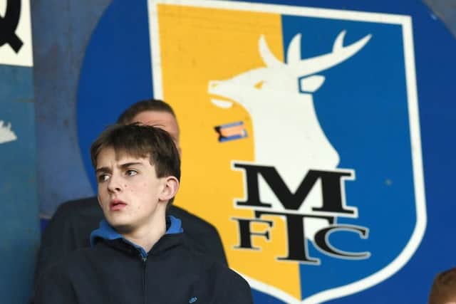 Mansfield Town fans ahead of kick-off.