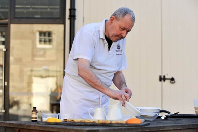 Vegan pancake cooking demonstration with David Carter of Welbeck School of Artisan Food