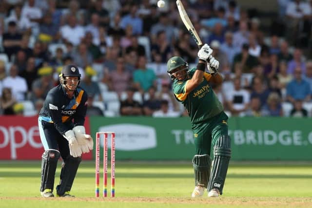Nottinghamshire Outlaws in T20 action at Trent Bridge. (PHOTO BY: David Rogers/Getty Images)
