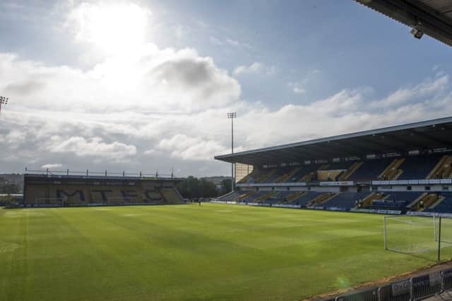 MANSFIELD, ENGLAND - OCTOBER 08: General view of the One Call Stadium before the Sky Bet League Two match between Mansfield Town and Notts County at One Call Stadium on October 8, 2016 in Mansfield, England. (Photo by Nathan Stirk/Getty Images)