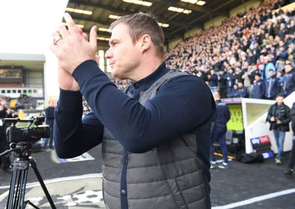David Flitcroft before the game at Meadow Lane just two weeks ago.