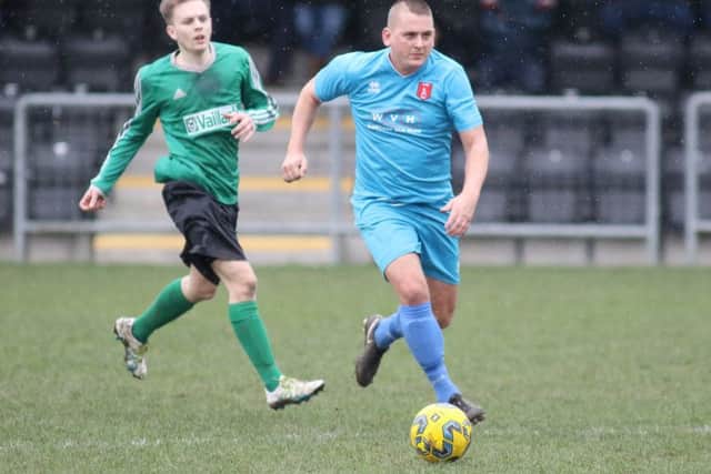Clipstone try to launch an attack in their match at Belper United.