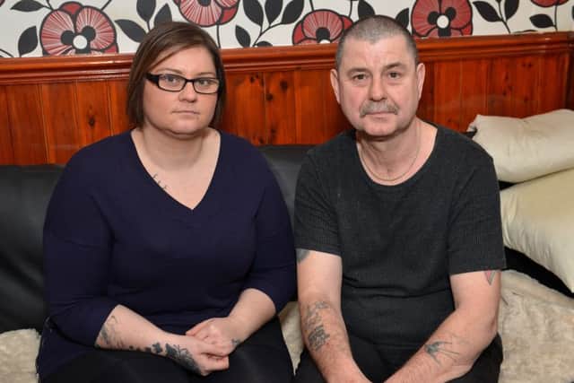 Joanne Robertson pictured with her father Neil Robertson