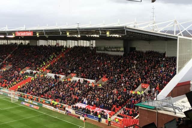 Forest's impressive away support of nearly 2,900 fans at Stoke.