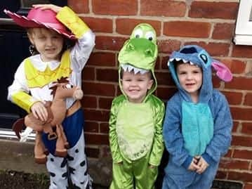 Jessie, five, Roman, three and Coda Jackson, six, all three go to Farmilo Primary School and live in Warsop.