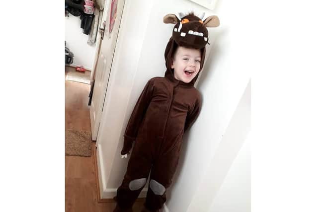 Rocco Chapman, aged four, dressed as The Gruffalo. He goes to Northfield Primary School and is from Mansfield Woodhouse.