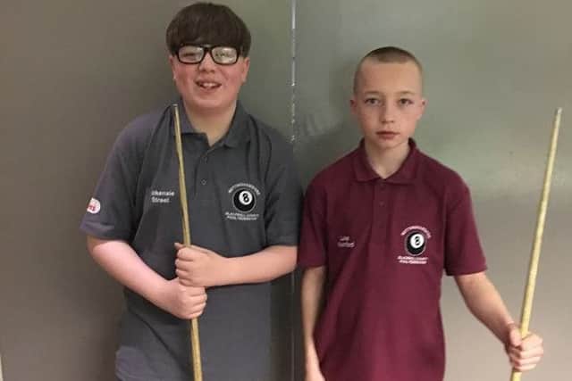 Champions McKenzie Street, who took the U15 singles title, and Luke Mumford, who won the U18s event.