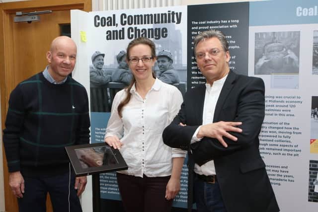 Touring coal exhibition, David Amos, Natalie Braber and Paul Fillingham