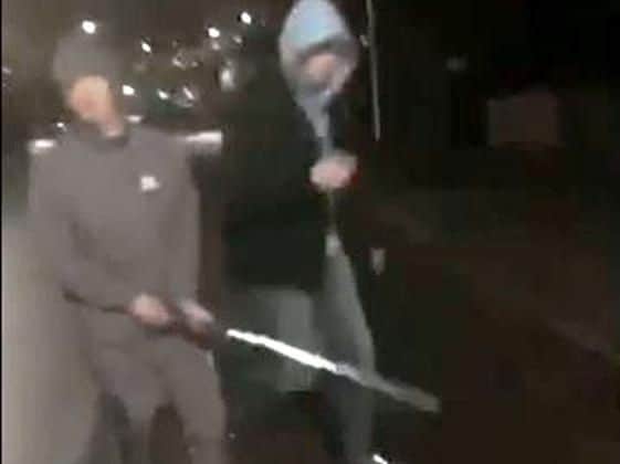 The youth with the samurai sword.
