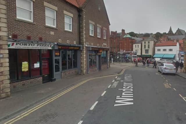 The incident happened outside Porto Pizza in Whitby. Picture: Google Maps.