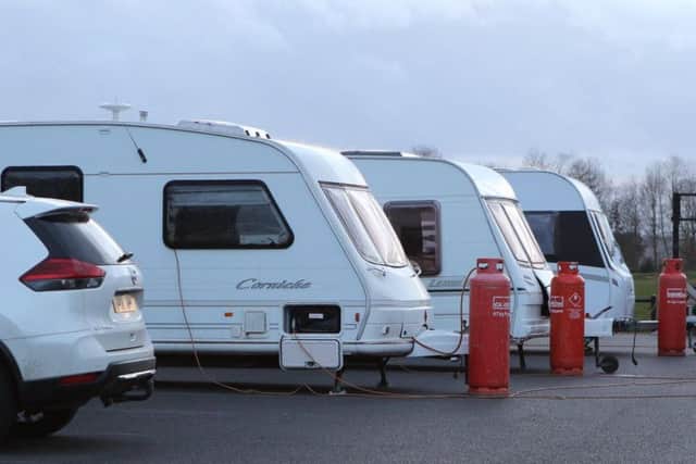 The caravans which were on The Carr.