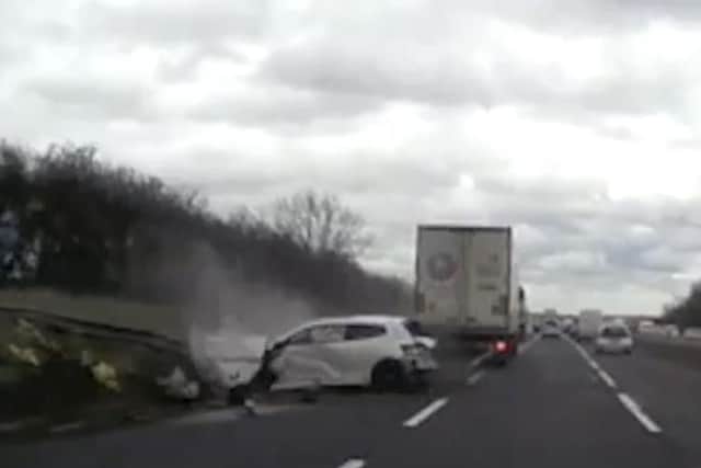 The aftermath of the crash