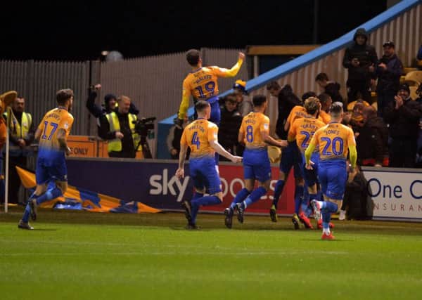 Mansfield Town v Lincoln City.
Stags take an early lead.
