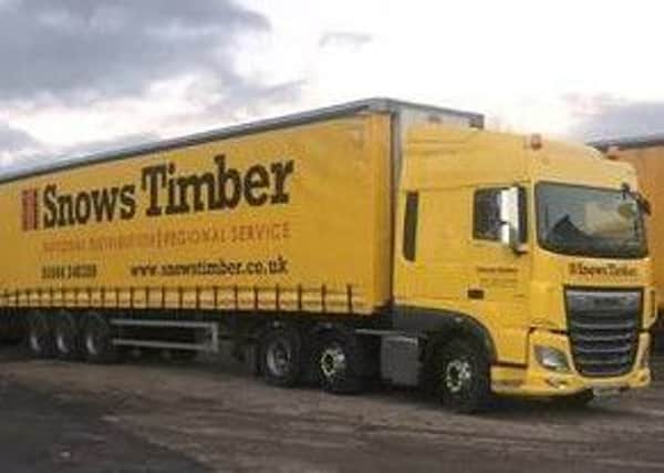 Snows Timber, which has a distribution centre at Huthwaite.