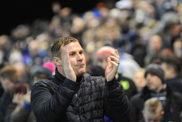 Mansfield Town v Lincoln City.David Flitcroft.