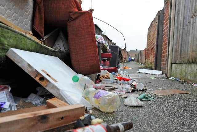 The alleyway in January.