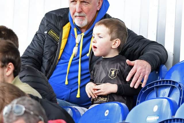 Mansfield Town fans ahead of kick-off.