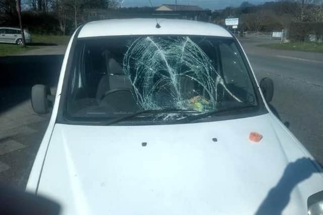 The van was left overnight outside Rainworth village hall onKirklington Road