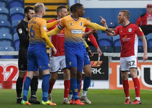 Picture Andrew Roe/AHPIX LTD, Football, EFL Sky Bet League Two, Mansfield Town v Crewe Alexandra, One Call Stadium, 23/03/2019, K.O 3pm

Mansfield's Neal Bishop and Crewe's Paul Green are separated

Andrew Roe>>>>>>>07826527594