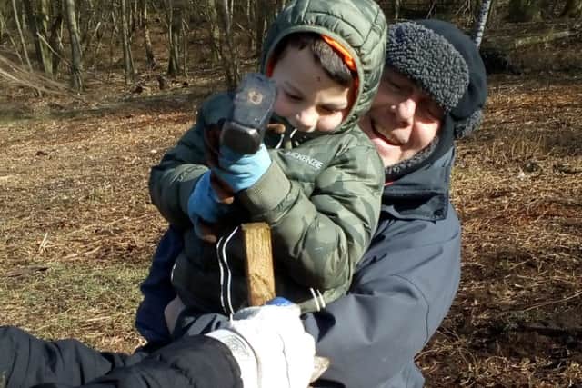 Pupils and parents from Oak Tree Primary School planted trees with the Sherwood Forest Trust