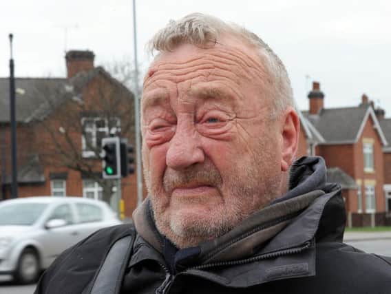 Robert Fillmore fights back tears after he had the offer of a bungalow snatched back by the council.