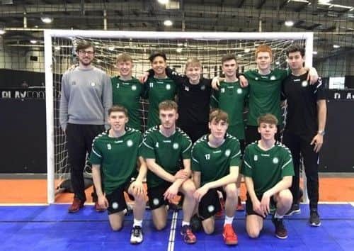 The successful Nottingham U19s' handball team.