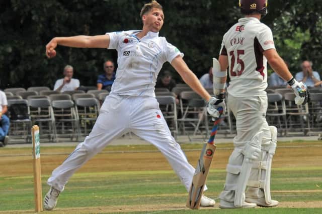 Matt Critchley, who took three key wickets in Derbyshires victory.