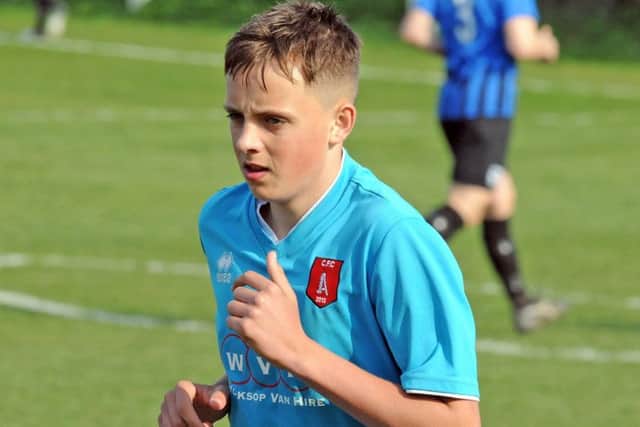 Substitute Harvey Jones, who scored Clipstones late consolation goal.